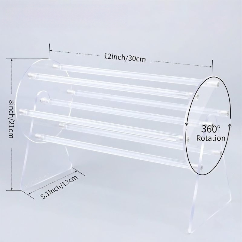 Piiriülene peapaelte vitriin Läbipaistev peakate Juuksenõeltega pearätt Juuksepaelte hoiustusriiul Akrüülpulgast juuksepaelte riiul