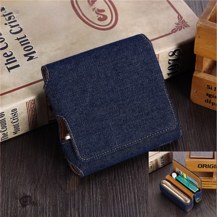 Piemērots Iqo Iluma/3.0Duo digitālajam aizsargvāciņam, džinsa raksta ādas aksesuāriem, pārnēsājamai, atveramai kosmētikas somiņai