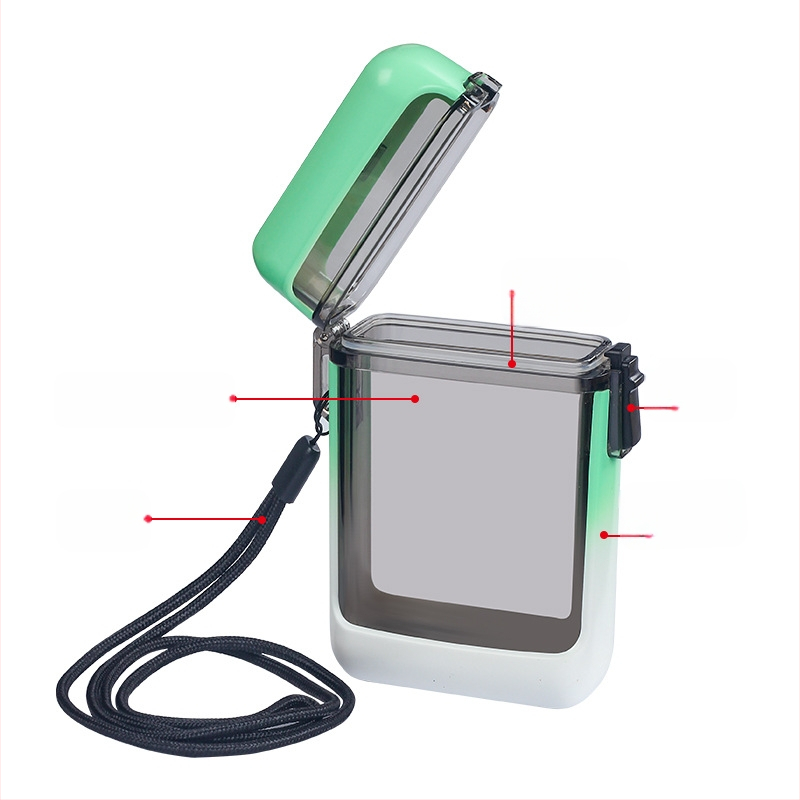 Isikupärastatud kaelapaelaga läbipaistev plastist sigaretiümbriste komplekt 20 pakki paksendatud suletud veekindel niiskuskindel välistingimustes kasutatav sigaretiümbris