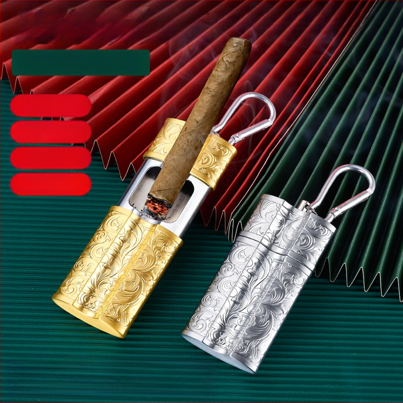 Pārrobežu radoša pārnēsājama pelnutrauka ar metāla sprādzi, pārnēsājama automašīnas āra pelnutrauka glabāšanai āra cigāru pelnutrauks