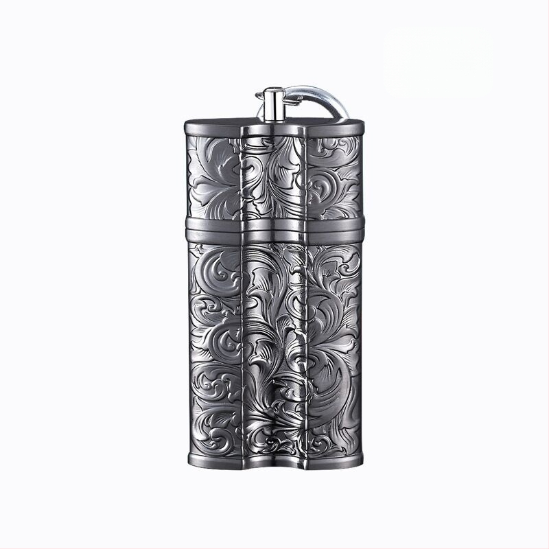 Pārrobežu radoša pārnēsājama pelnutrauka ar metāla sprādzi, pārnēsājama automašīnas āra pelnutrauka glabāšanai āra cigāru pelnutrauks