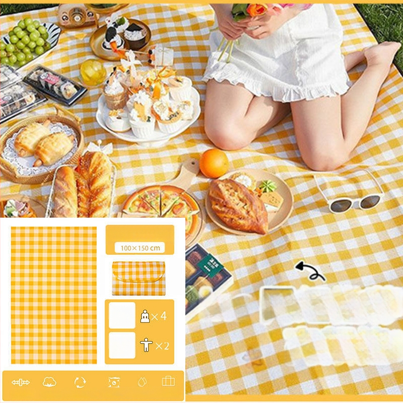 Piknikumatt, niiskuskindel välistingimustes kasutatav matt, kaasaskantav pesemata vedrumatt, piknikuriie, matkamatt, piknikutarbed