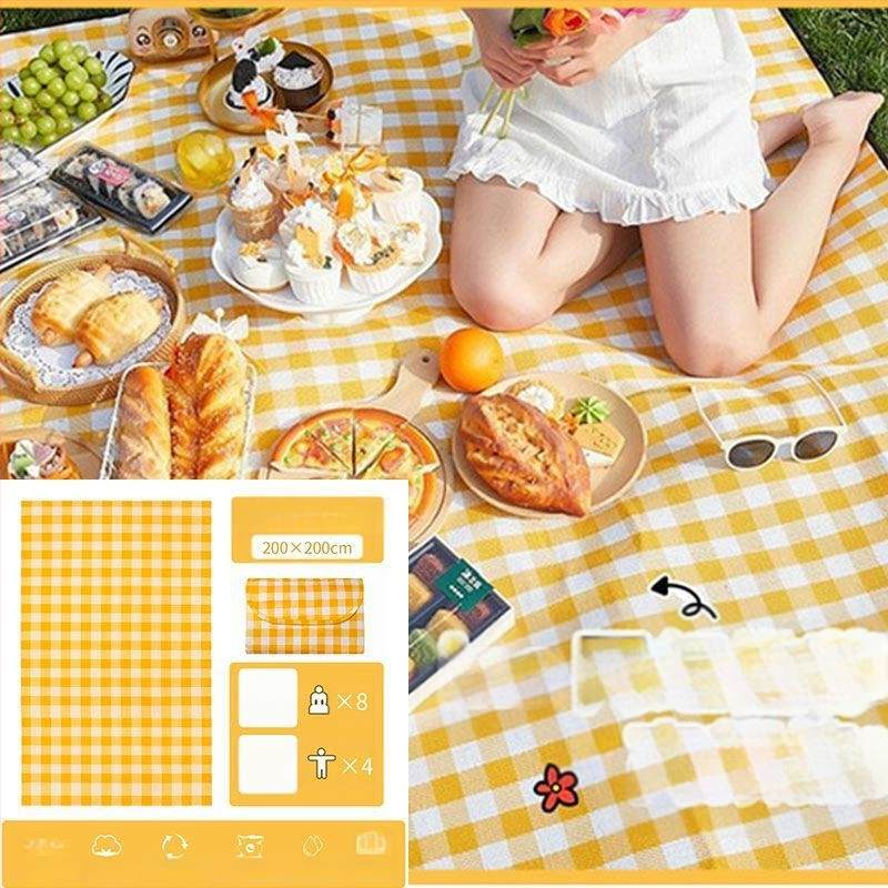 Piknikumatt, niiskuskindel välistingimustes kasutatav matt, kaasaskantav pesemata vedrumatt, piknikuriie, matkamatt, piknikutarbed