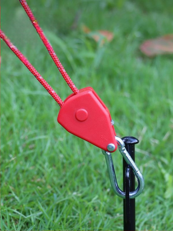 Välistingimustes kasutatav rihmaratta regulaator, telgihoidja, metallist tõsterihmaratas, peegeldav tuuleköis, julge varikatuse vihmavarjuköis 4mm