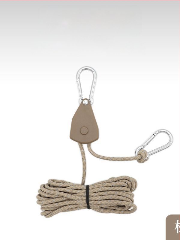 Välistingimustes kasutatav rihmaratta regulaator, telgihoidja, metallist tõsterihmaratas, peegeldav tuuleköis, julge varikatuse vihmavarjuköis 4mm