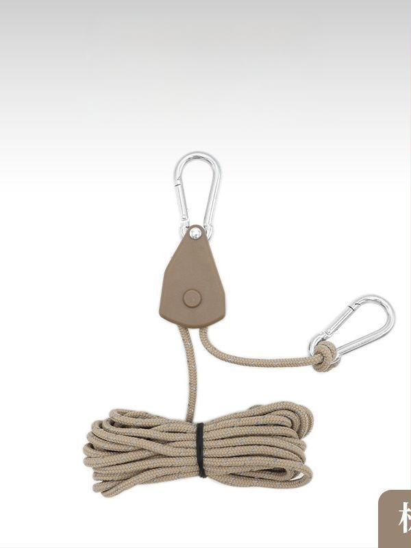 Välistingimustes kasutatav rihmaratta regulaator, telgihoidja, metallist tõsterihmaratas, peegeldav tuuleköis, julge varikatuse vihmavarjuköis 4mm