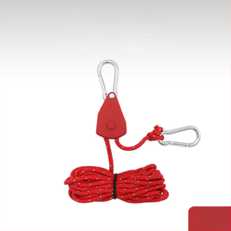 Välistingimustes kasutatav rihmaratta regulaator, telgihoidja, metallist tõsterihmaratas, peegeldav tuuleköis, julge varikatuse vihmavarjuköis 4mm