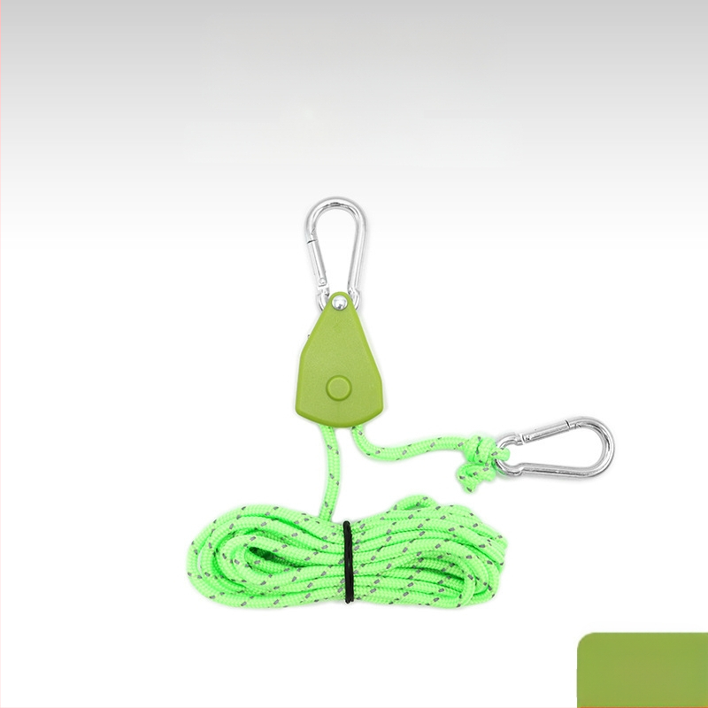 Välistingimustes kasutatav rihmaratta regulaator, telgihoidja, metallist tõsterihmaratas, peegeldav tuuleköis, julge varikatuse vihmavarjuköis 4mm