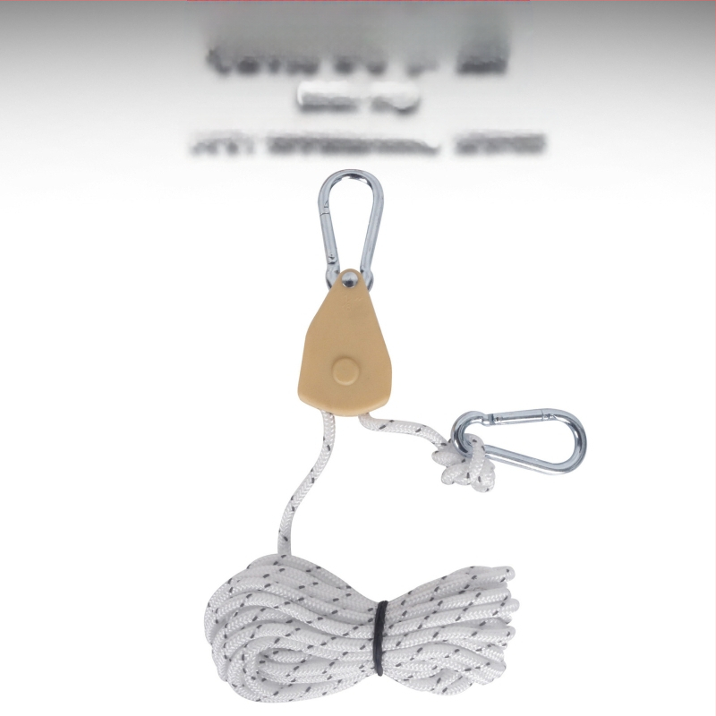 Välistingimustes kasutatav rihmaratta regulaator, telgihoidja, metallist tõsterihmaratas, peegeldav tuuleköis, julge varikatuse vihmavarjuköis 4mm