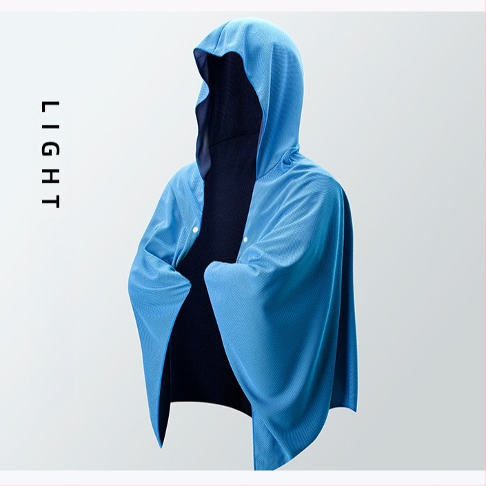 Didelio dydžio greitai džiūstantis sportinis pončas, apsaugantis nuo šalčio, pončas, vonios rankšluostis, greitai džiūstantis sugeriantis skėtis nuo saulės, skara su gobtuvu paplūdimio pončas