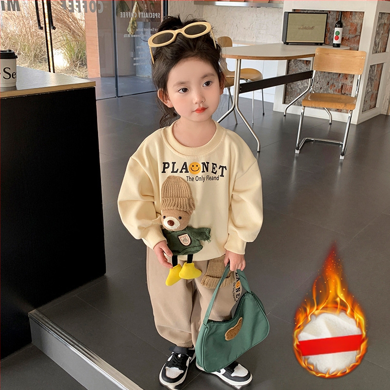 Tüdrukute kevadkostüüm 2025 uue stiiliga kevadriided laste vabaaja kampsunid tüdrukute kevad- ja sügisspordi kaheosaline komplekt