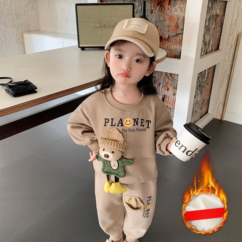 Tüdrukute kevadkostüüm 2025 uue stiiliga kevadriided laste vabaaja kampsunid tüdrukute kevad- ja sügisspordi kaheosaline komplekt