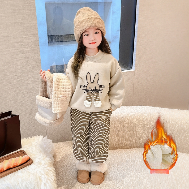 Tüdrukute kevadkostüüm 2025 uue stiiliga kevadriided laste vabaaja kampsunid tüdrukute kevad- ja sügisspordi kaheosaline komplekt