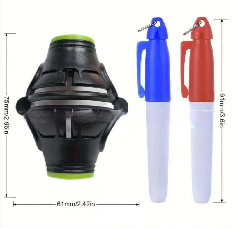 Golfipalli joonemarker 360° pööratav palli värvimise seade, joone joonistamise pliiats, võistluspalli värvimise palli märgistamine, putteri sihtimine