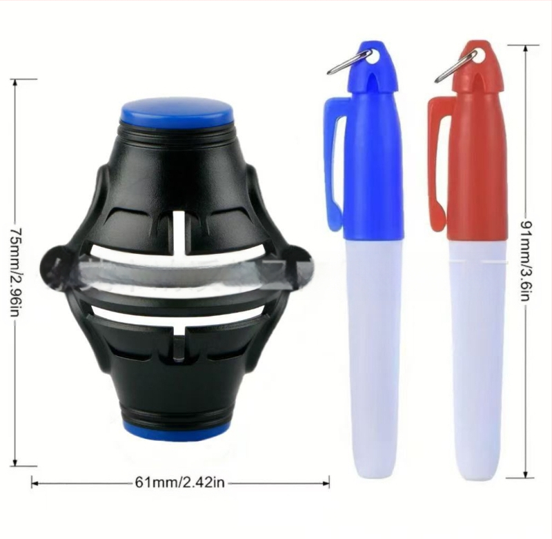 Golfipalli joonemarker 360° pööratav palli värvimise seade, joone joonistamise pliiats, võistluspalli värvimise palli märgistamine, putteri sihtimine