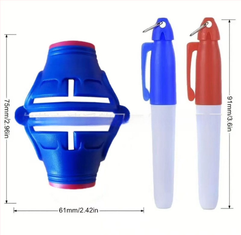 Golfipalli joonemarker 360° pööratav palli värvimise seade, joone joonistamise pliiats, võistluspalli värvimise palli märgistamine, putteri sihtimine