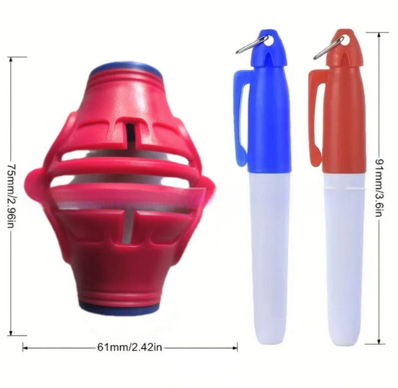 Golfipalli joonemarker 360° pööratav palli värvimise seade, joone joonistamise pliiats, võistluspalli värvimise palli märgistamine, putteri sihtimine