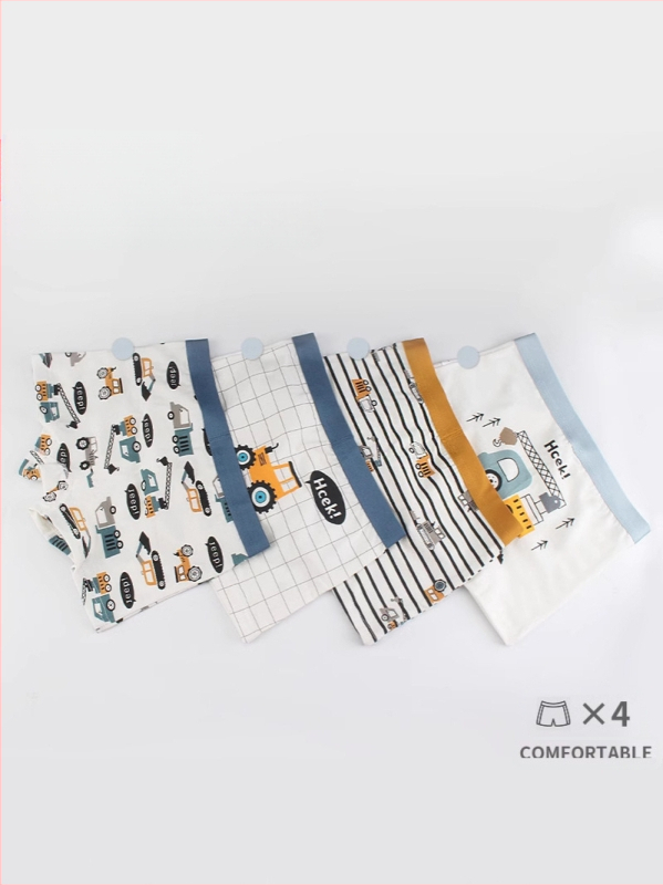 Vaikiški apatiniai berniukams be segtukų, medvilniniai bokseriai kūdikiams, dideliems berniukams, bokseriai urmu