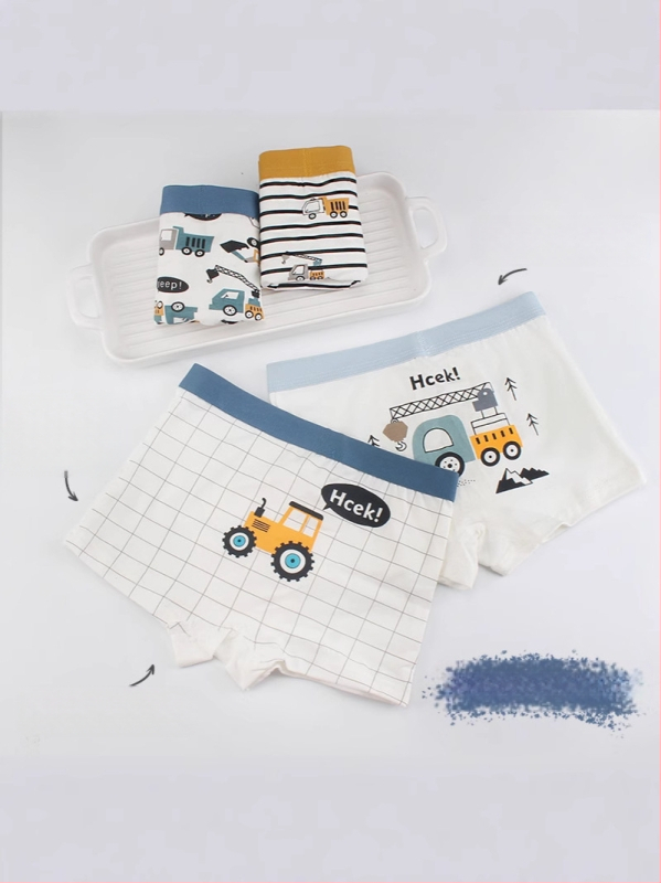 Vaikiški apatiniai berniukams be segtukų, medvilniniai bokseriai kūdikiams, dideliems berniukams, bokseriai urmu