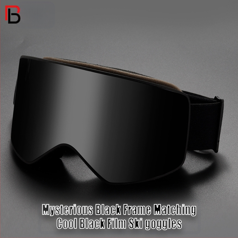 Suaugusiųjų cilindriniai tikros plėvelės HD didelio matymo lauko dvigubo sluoksnio anti-rūko sniego akiniai sniego laipiojimo skardinės kortelės trumparegystės apsauga slidinėjimo akiniai