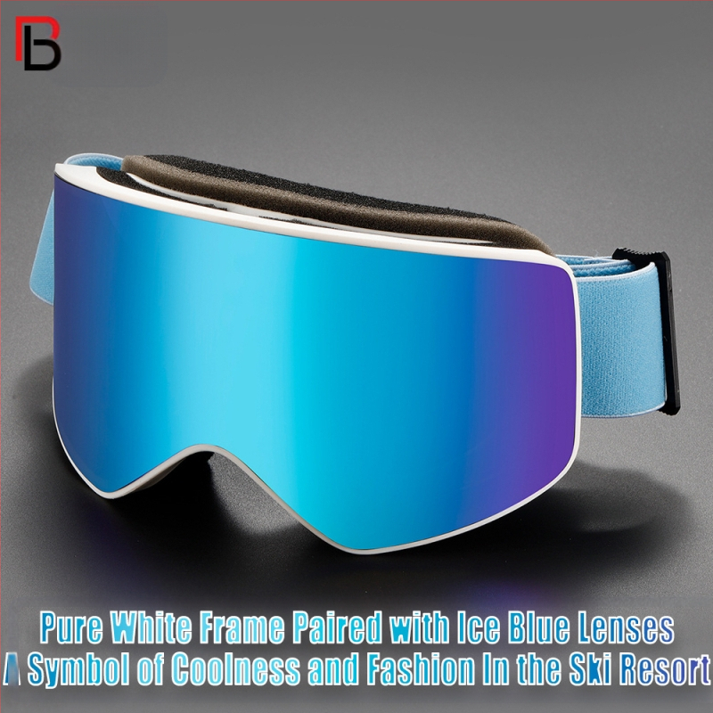 Suaugusiųjų cilindriniai tikros plėvelės HD didelio matymo lauko dvigubo sluoksnio anti-rūko sniego akiniai sniego laipiojimo skardinės kortelės trumparegystės apsauga slidinėjimo akiniai