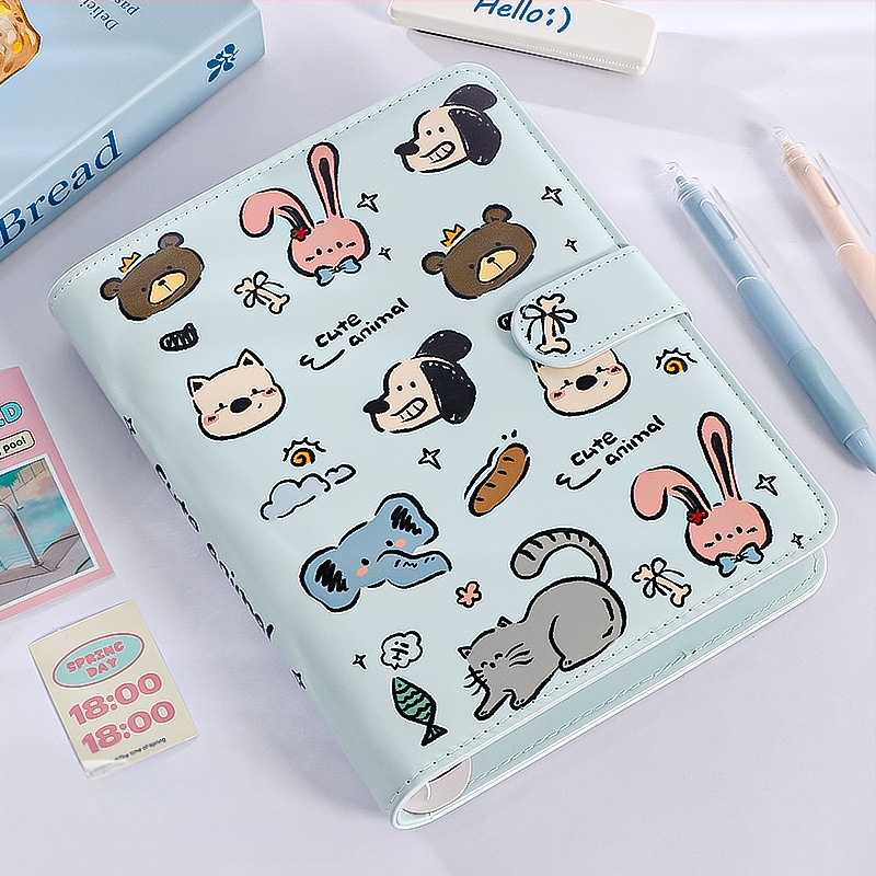 Нов оригинален Insa5 албум с четири решетки от PU карти, 3-инчов студентски вентилатор, изискан малък албум за съхранение на карти, албум за снимки