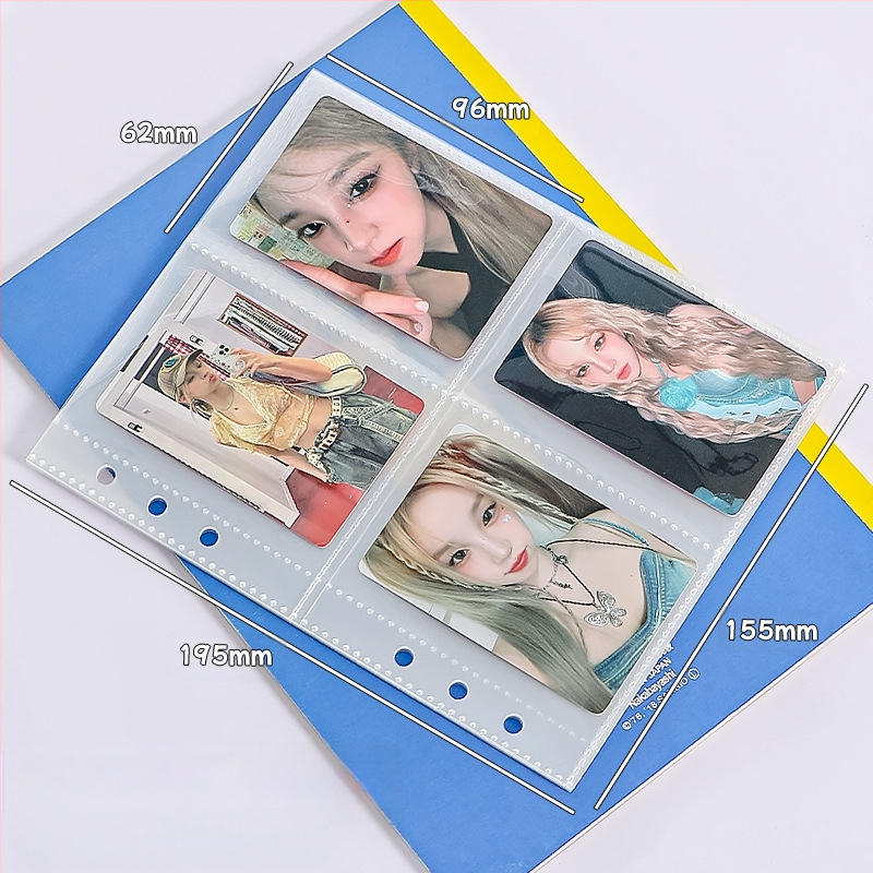 Нов оригинален Insa5 албум с четири решетки от PU карти, 3-инчов студентски вентилатор, изискан малък албум за съхранение на карти, албум за снимки