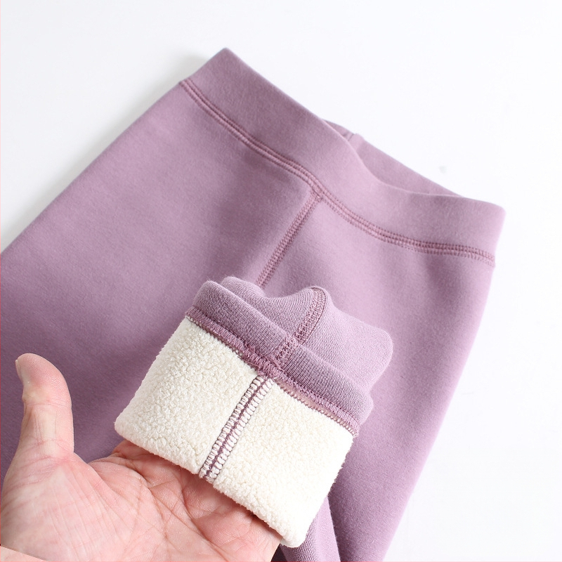 Κολάν για κορίτσια με επένδυση από φλις και χοντρό παντελόνι για φθινόπωρο και χειμώνα, παιδικό στενό παντελόνι για χειμερινά ρούχα, χωρίς κόκαλα, μονόχρωμο παντελόνι για εξωτερικές ενδυμασίες