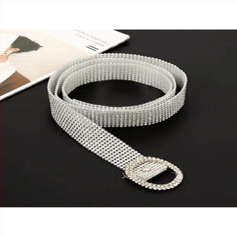 Taobao uus naiste teemantvöö 9 reaga suurte ovaalsete täiskividega inkrusteeritud vöödega riietega sidumiseks, 2024. aasta uus mudel