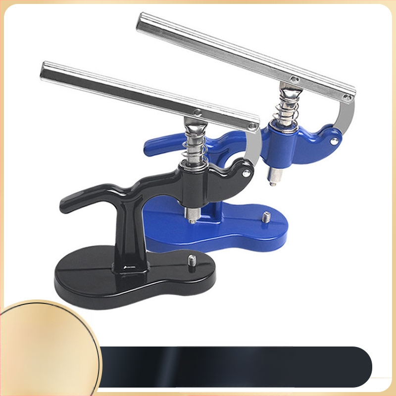 Kellaparandustööriist, kella tagakaane korkimisseade, metallkorpus, alumiiniumsulamist rõhuriba, kella aku vahetamise korkimismasin