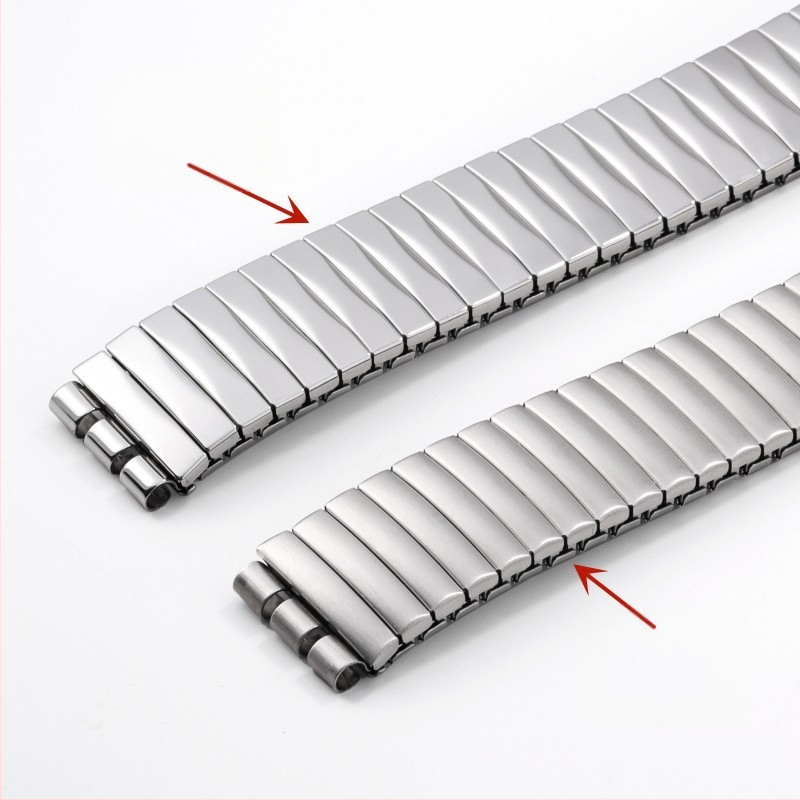 Трансгранична гореща разпродажба на еластична каишка от неръждаема стомана за Swatch, еластична каишка за часовник Swatch 17 мм 20 мм