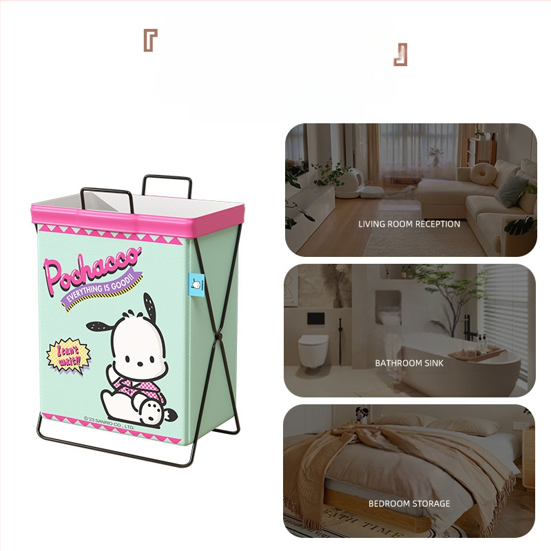 Autentisks Sanrio National bezmaksas piegāde Dažādi grozi Vannas istabas kopmītnes multfilmu uzglabāšanas grozs Netīro drēbju uzglabāšanas grozs Melody