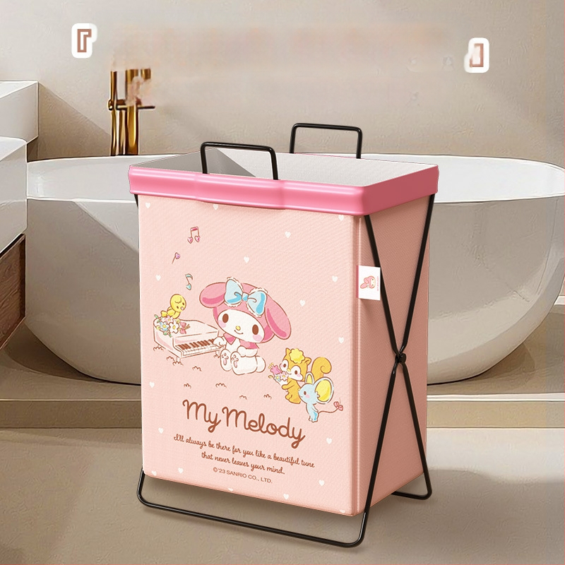 Autentisks Sanrio National bezmaksas piegāde Dažādi grozi Vannas istabas kopmītnes multfilmu uzglabāšanas grozs Netīro drēbju uzglabāšanas grozs Melody