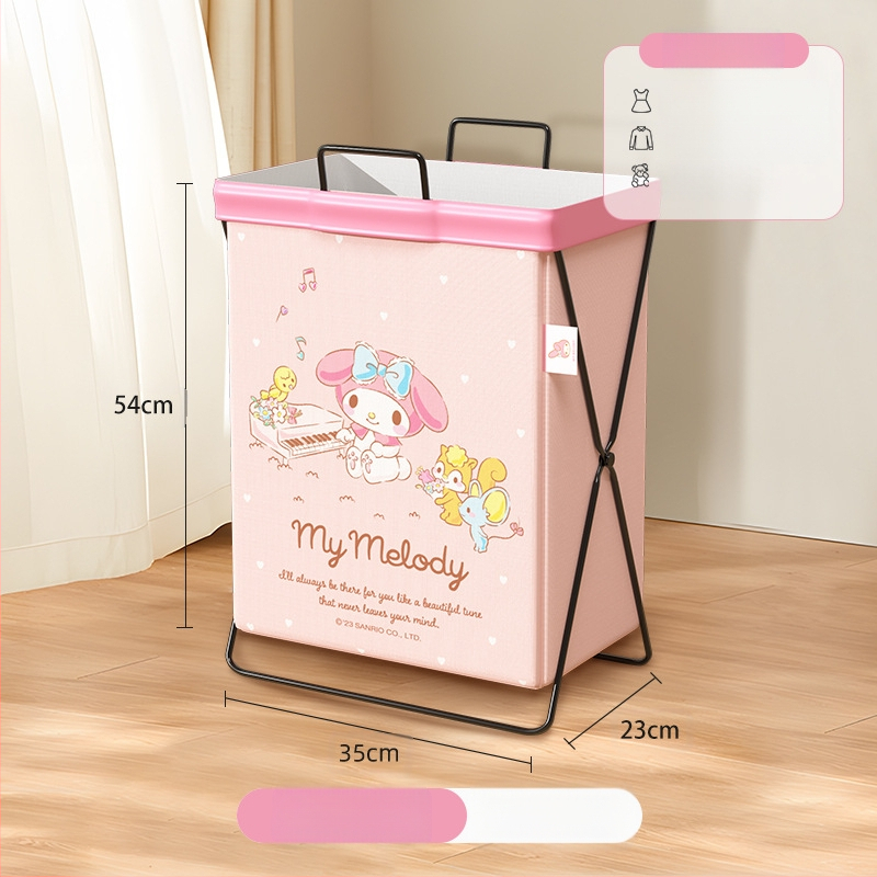 Autentisks Sanrio National bezmaksas piegāde Dažādi grozi Vannas istabas kopmītnes multfilmu uzglabāšanas grozs Netīro drēbju uzglabāšanas grozs Melody