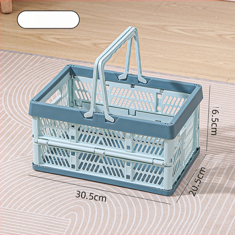 Piiriülene kokkupandav kaasaskantav korv toidukaupade ostmiseks, kaasaskantav plastmassist piknikukorv, majapidamispuuviljakorv, köögiviljakorv, hoiukorv