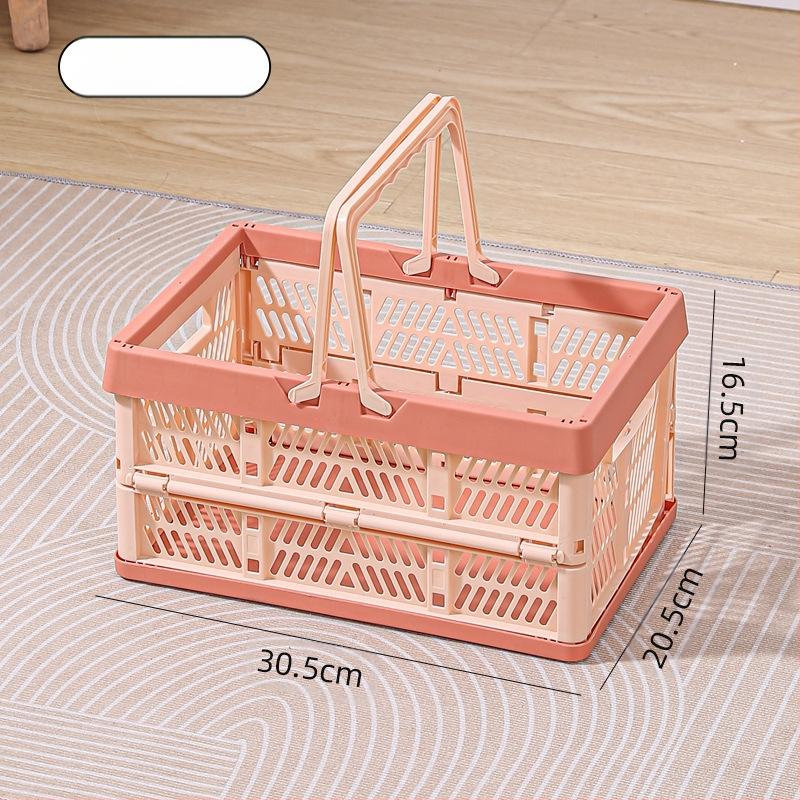 Piiriülene kokkupandav kaasaskantav korv toidukaupade ostmiseks, kaasaskantav plastmassist piknikukorv, majapidamispuuviljakorv, köögiviljakorv, hoiukorv