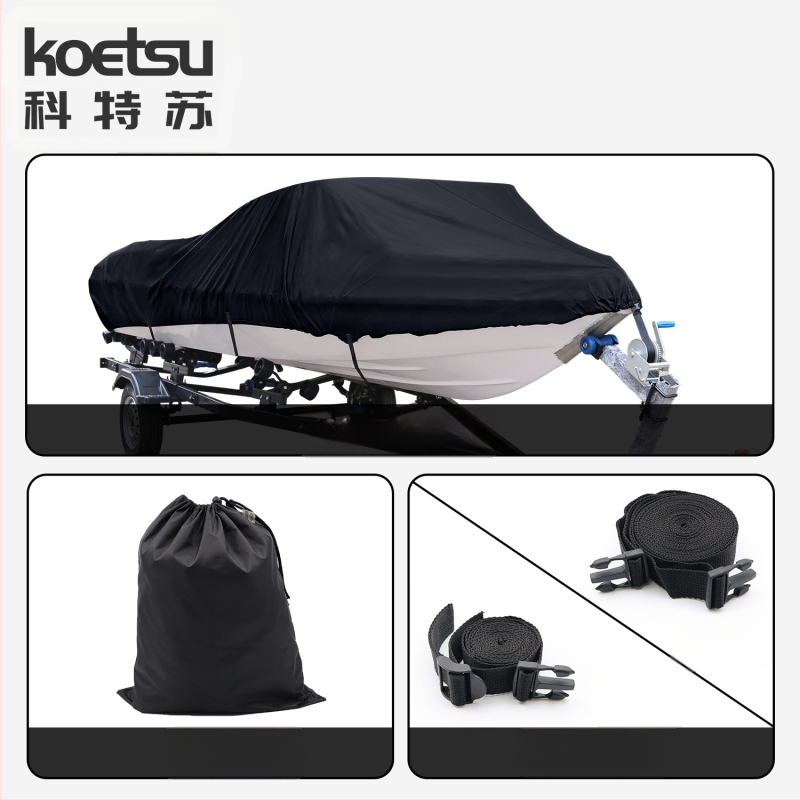 Koetsu Carotsu laivas pārsegs, ātrlaivas zemūdenes putekļu pārsegs, saules aizsardzības laivas pārsegs, 420D Oxford auduma aizsargpārklājs