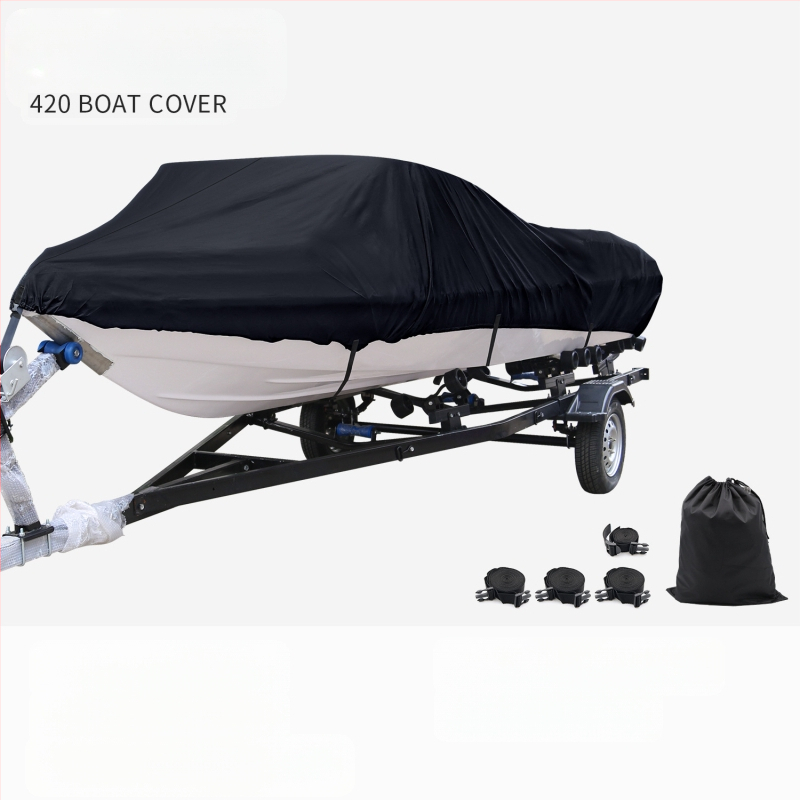 Koetsu Carotsu laivas pārsegs, ātrlaivas zemūdenes putekļu pārsegs, saules aizsardzības laivas pārsegs, 420D Oxford auduma aizsargpārklājs