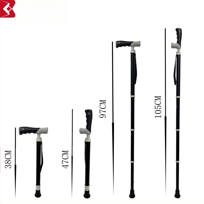 Τηλεσκοπική ομπρέλα 9 τμημάτων από κράμα τιτανίου, ελαφριά και εύχρηστη στη μεταφορά, 8 τμημάτων, με ρολό και μπαστούνι, πατερίτσες πεζοπορίας