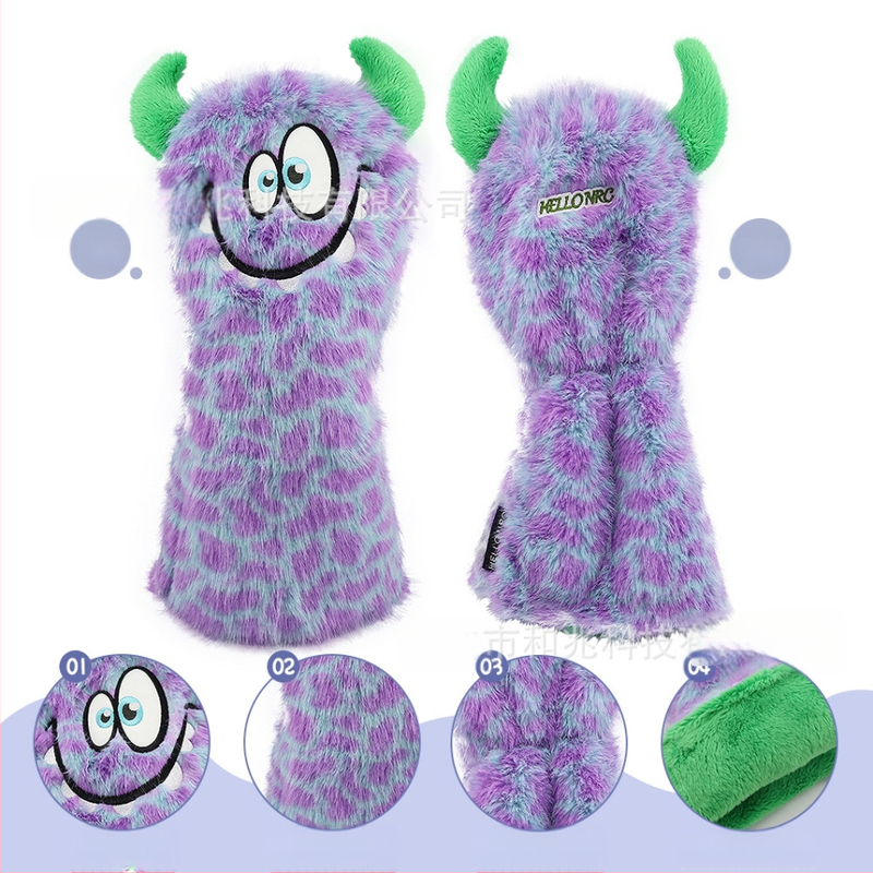 Navlaka za golf palicu od drva, plišano čudovište, nova crtana slatka navlaka za palicu br. 1, drvena navlaka za glavu palice za fairway