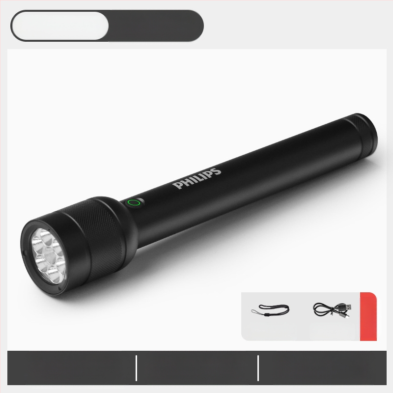 „Philips“ taktinis lazerinis žibintuvėlis, stiprios šviesos įkrovimas, itin ryškus, nešiojamas, lauko, didelio nuotolio, buitinis, daugiafunkcis, priartinimo funkcija