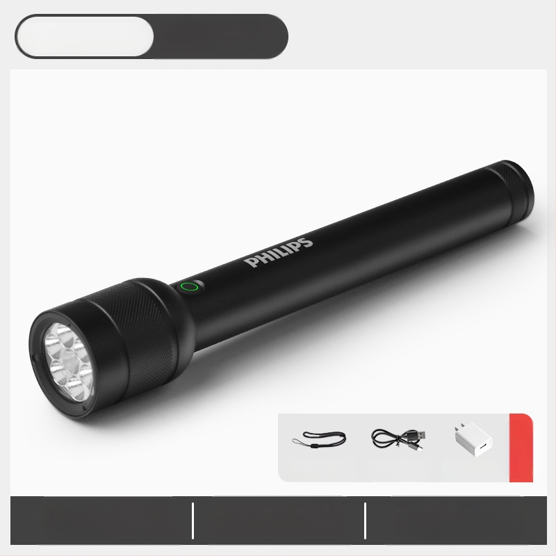„Philips“ taktinis lazerinis žibintuvėlis, stiprios šviesos įkrovimas, itin ryškus, nešiojamas, lauko, didelio nuotolio, buitinis, daugiafunkcis, priartinimo funkcija