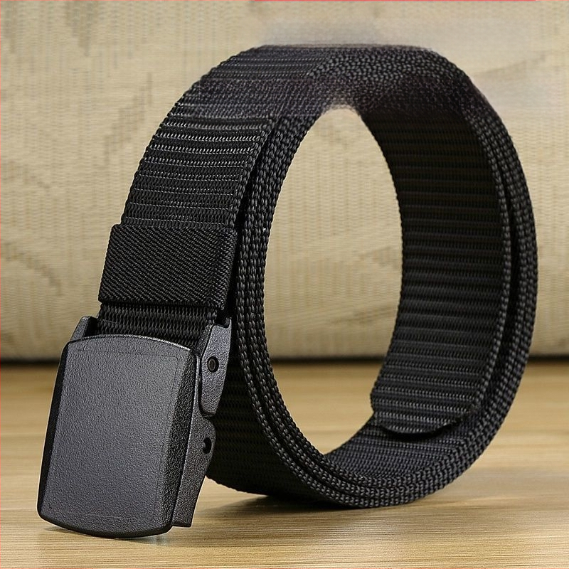 Korejiešu stila moderna ikdienas audekla josta ar gludu sprādzi, vīriešu ikdienas universāla studentu audekla josta ar plastmasas tērauda sprādzi