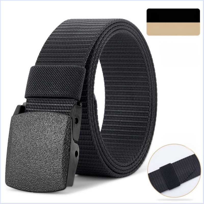 Korejiešu stila moderna ikdienas audekla josta ar gludu sprādzi, vīriešu ikdienas universāla studentu audekla josta ar plastmasas tērauda sprādzi