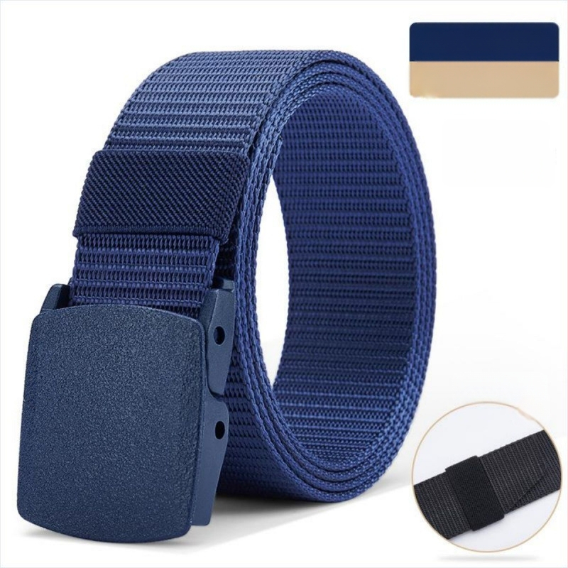 Korejiešu stila moderna ikdienas audekla josta ar gludu sprādzi, vīriešu ikdienas universāla studentu audekla josta ar plastmasas tērauda sprādzi