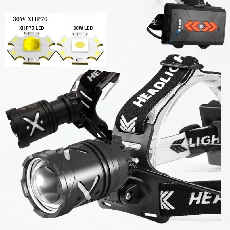 „Star Warrior“ tarpvalstybinis naujas baltos spalvos lazerinis stiprios šviesos priekinis žibintas, teleskopinis priartinimo tipo C įkrovimas, P70 priekinis žibintas, žibintuvėlis