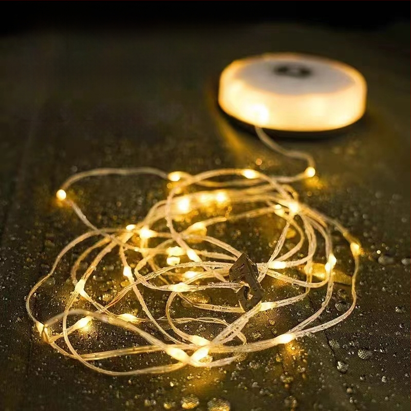 Външна лента за измерване на тегло 4 в 1, къмпинг светлина, презареждаща се, водоустойчива, преносима, за къмпинг на открито, с ролетка