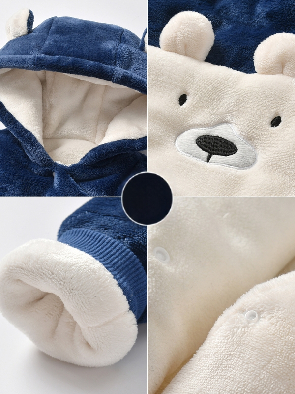 Παιδικά Ρούχα με Βαμβάκι, Χειμερινή Φόρμα Μωρού από Καπιτονέ Φανέλα, Χειμερινά Ρούχα για Νεογέννητα για Μωρά, Ζεστά Ρούχα με Μακρυμάνικα