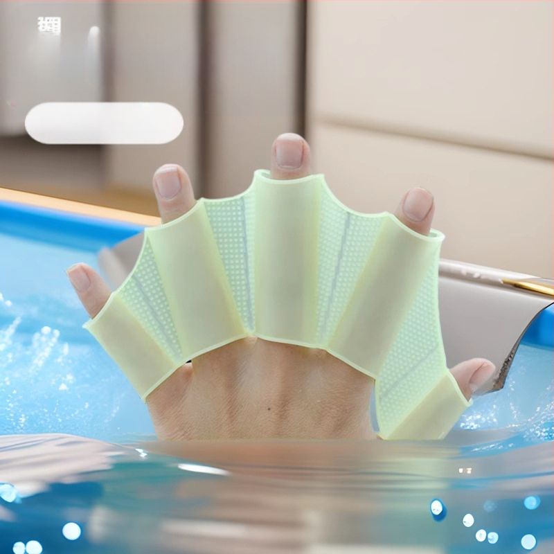 Vabastiil käelestad silikoonist aerutamispeopesaga ujumistreeningu varustus täiskasvanutele ja lastele pardikäpa sõrmevõrguga ujumisvarustuse komplekt