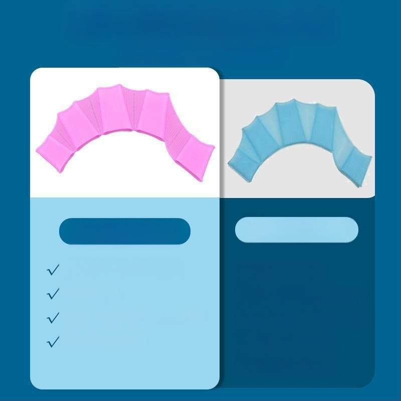 Vabastiil käelestad silikoonist aerutamispeopesaga ujumistreeningu varustus täiskasvanutele ja lastele pardikäpa sõrmevõrguga ujumisvarustuse komplekt